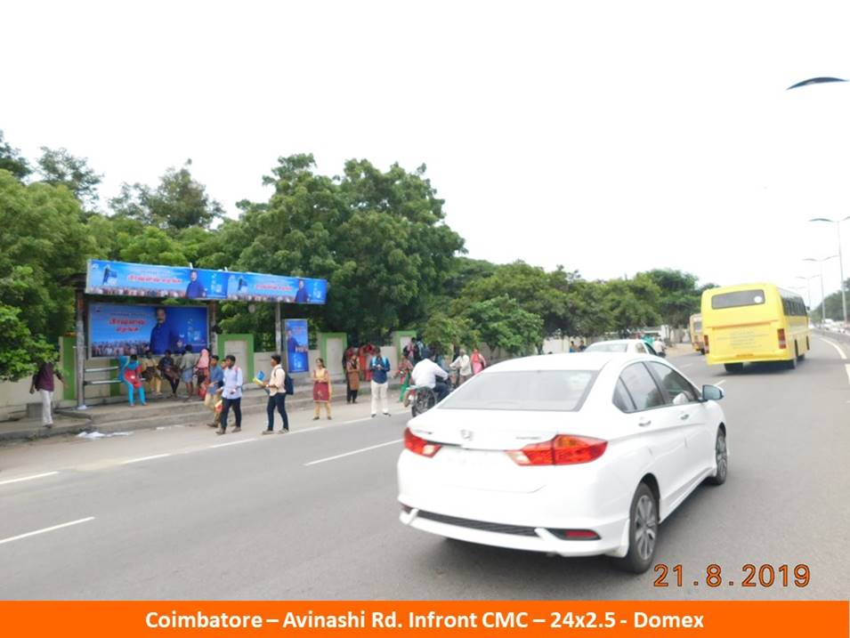 Best OOH Ad Agency in Coimbatore, Bus Shelter Hoardings Rates in Avinashi Road Medical College Coimbatore